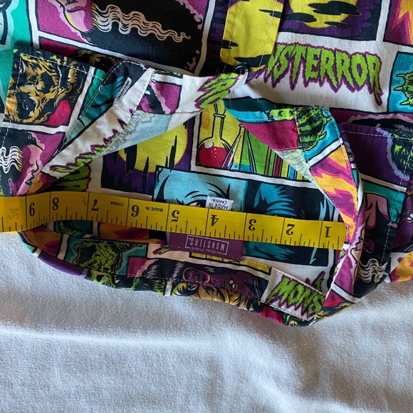 Unique Vintage x Universal Monsters Hawaii Print Button Down Shirt Men's L 10-12 - Picture 13 of 14